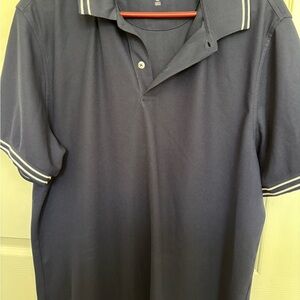 Club Room Dark Blue Polo with White Trim